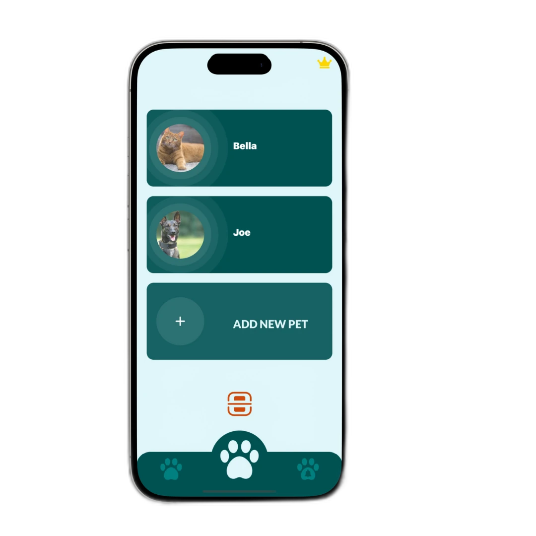 Vet Record app vaccination tracker screen for pets