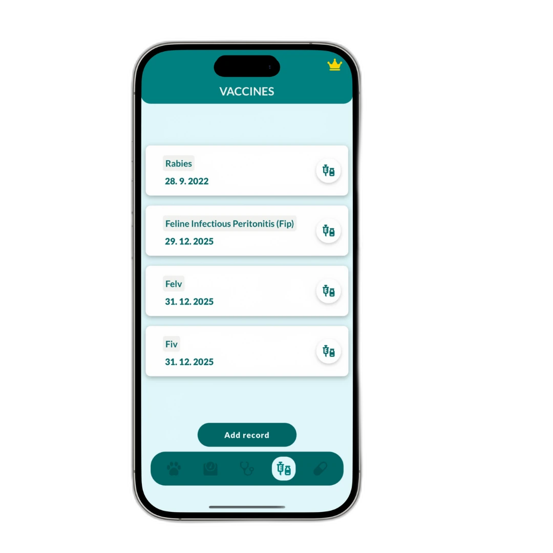 Comprehensive pet health management app